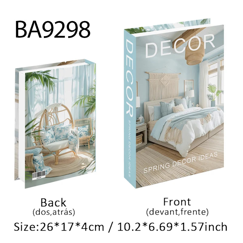 New Travel Decorative Books Book Decoration Luxury Fake Books Decor Table Storage Box Shelf Ornaments Interior Desk Aesthetic