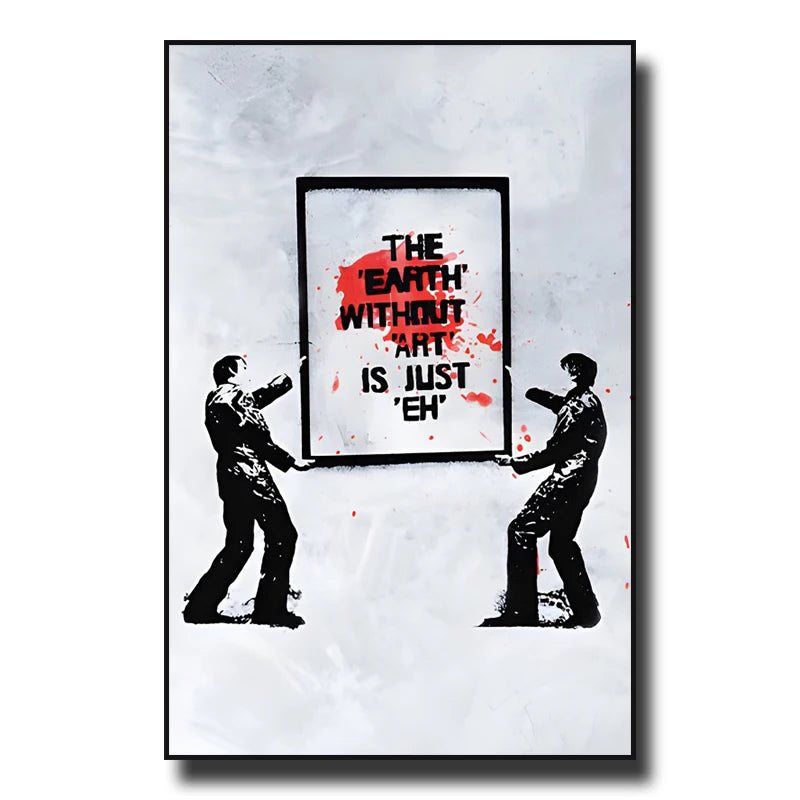 Banksy Street Graffiti Decorative Canvas Painting Girl with Balloon Art Poster Abstract Figure Mural Room Wall Decoration Prints