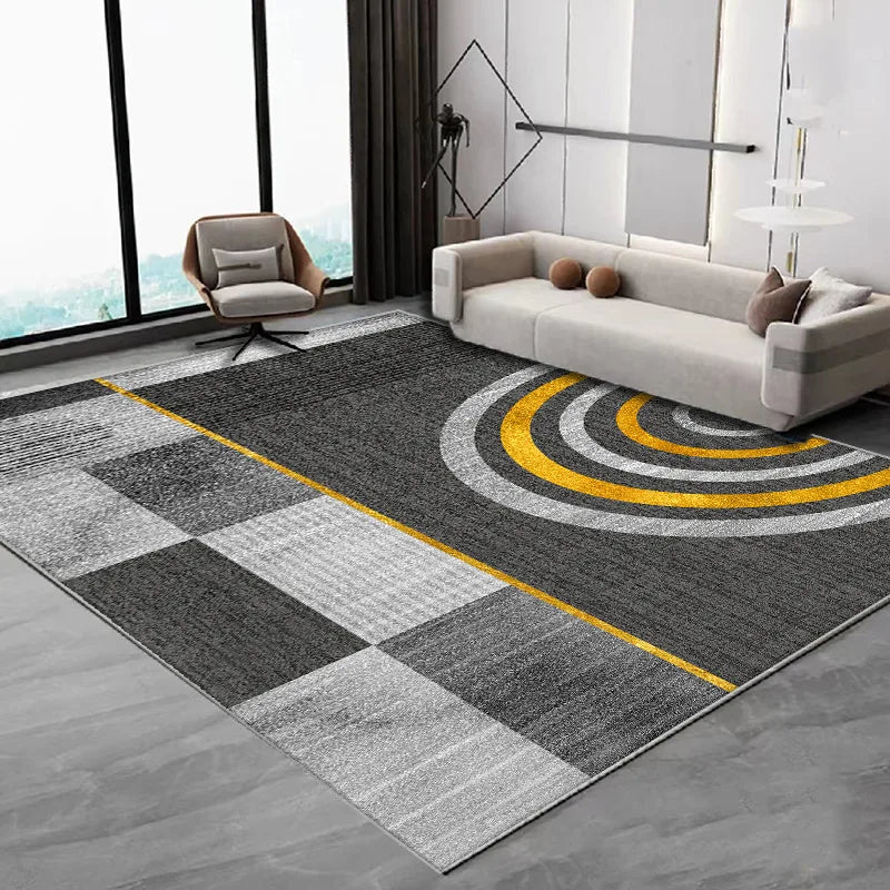 VIKAMA Nordic Simple Alfombra Sala de estar Mesa de centro Franela Alfombra grande Antideslizante Dormitorio Mesita de noche Alfombrilla Decoración del hogar