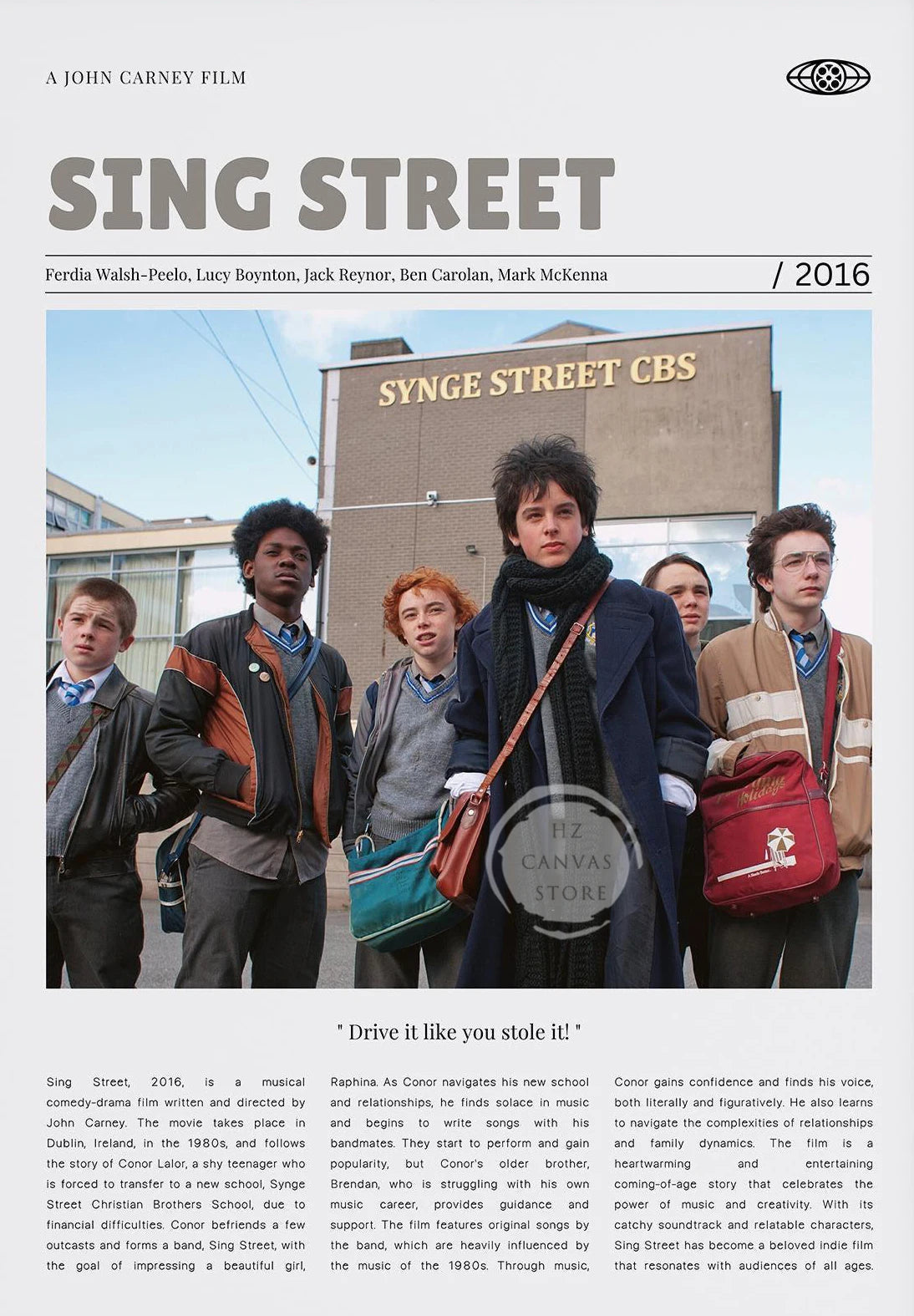 Jaws/Sing Street/Green Book/Pretty Woman Retro Movie Poster Modern Classic Film Wall Art Vintage Cinema Print Living Room Decor