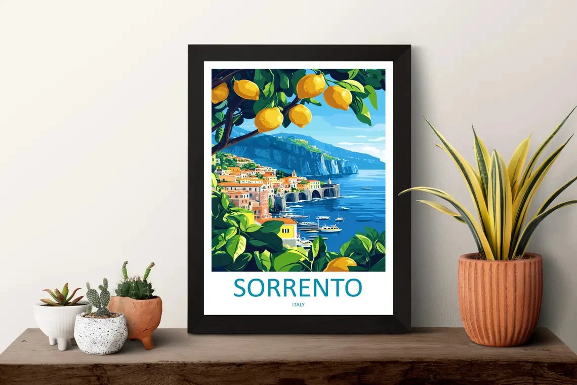 Sorrento Citronnier Citron Fruit Mur Art Impressions Toile Peinture Affiche Image Pour Salon Chambre Décoration Intérieure