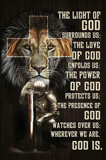 Classic Christian Wall Art Bible Jesus Lion And Warrior Oil On Canvas Posters And Prints Living Room Decoration Gifts