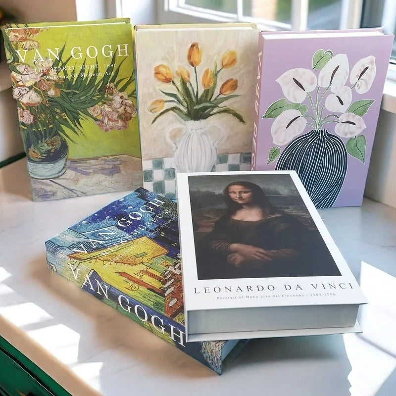 Bauhaus Boho Monet Luxe Decorative Books Book Decoration Fake Books Decor Storage Box Coffee Table Shlef Interior Room Ornaments
