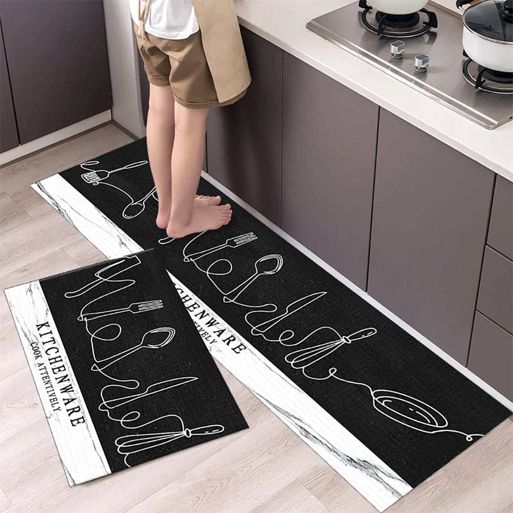 Alfombra de suelo de cocina VIKAMA, alfombra de entrada para sala de estar y dormitorio, decoración del hogar, alfombra larga pequeña para pasillo de lavadero