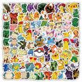 100PCS Kawaii Pikachu Anime Pokemon Pegatinas para Laptop Maleta Monopatín Guitarra Teléfono Pegatina de Dibujos Animados Juguetes de Regalo para Niños