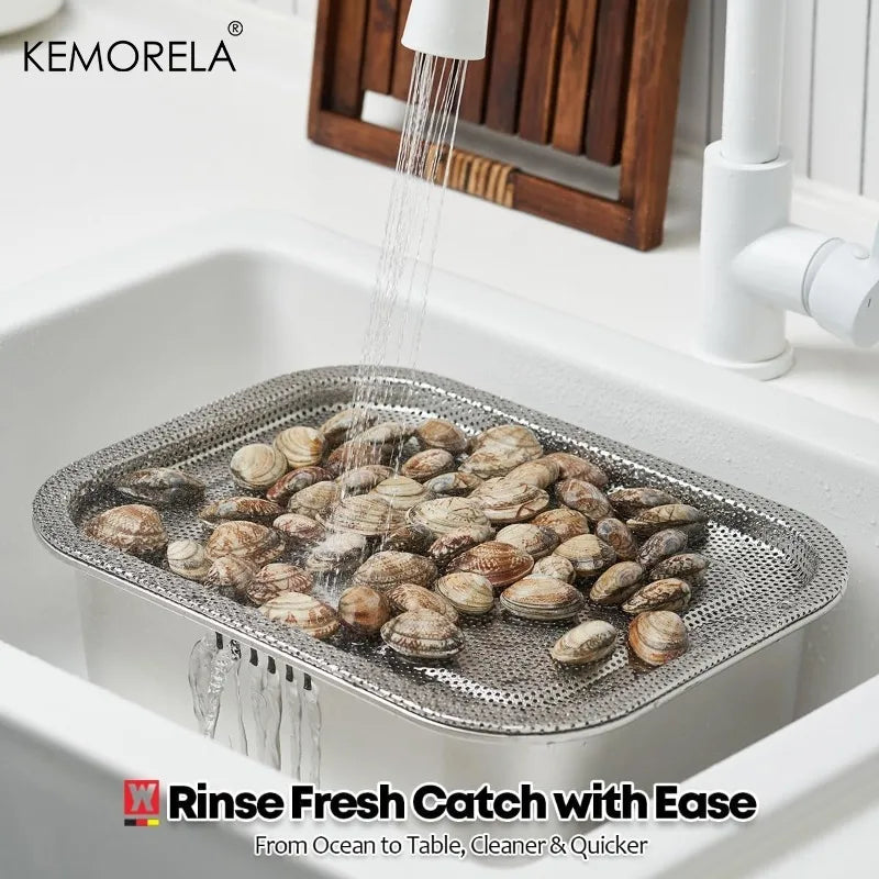 Lavabo portátil de 10L, de acero inoxidable, grande, multiusos, para cocina, fregadero, lavadero de verduras