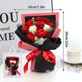 Artificial Soap Flower Preserved Bouquet Pink Rose Realistic for Mothers Day Valentines Day Anniversary Romantic Gift Decoration