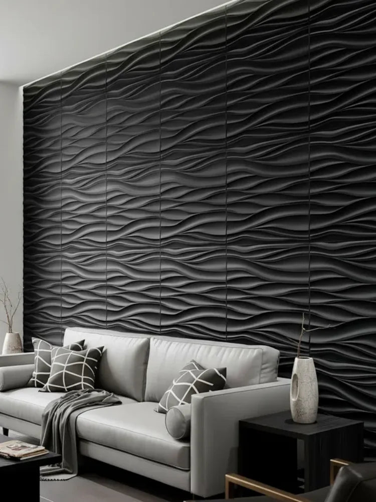 20 Paneles de Pared 3D 30x30cm Decoración de Pared Interior para Sala de Estar Dormitorio Hotel Oficina Mural Azulejo-Panel-Molde Adhesivo de Pared 3D
