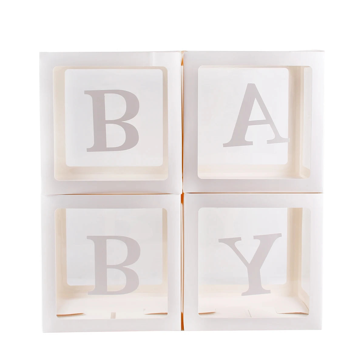 Cajas de globos con letras BABY de 25 cm para Baby Shower de niño o niña, decoración para fiestas de primer cumpleaños de niños, revelación de género