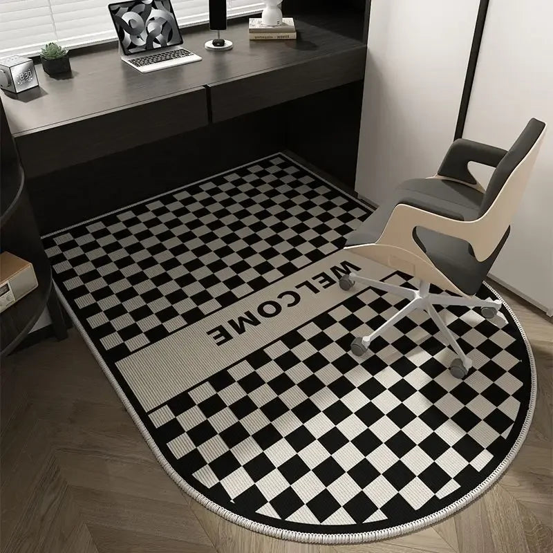 VIKAMA Alfombra de Suelo para Silla de Ordenador, Alfombrilla de Lujo para Silla Giratoria de Oficina, Alfombra para Tocador de Dormitorio, Alfombra para Puerta de Entrada, Decoración del Hogar
