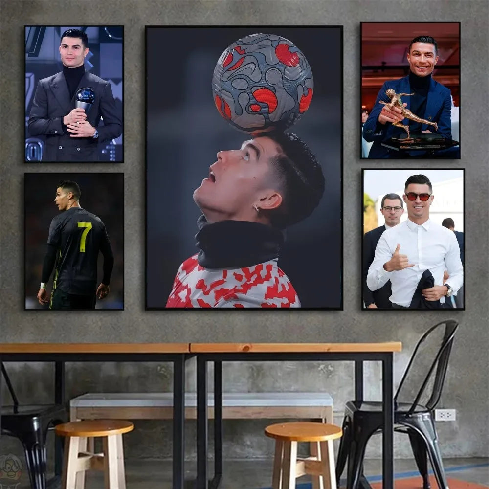C-Cristiano Ronaldo Poster Affiches HD Décoration Maison Chambre Bar Café Art Peinture Murale