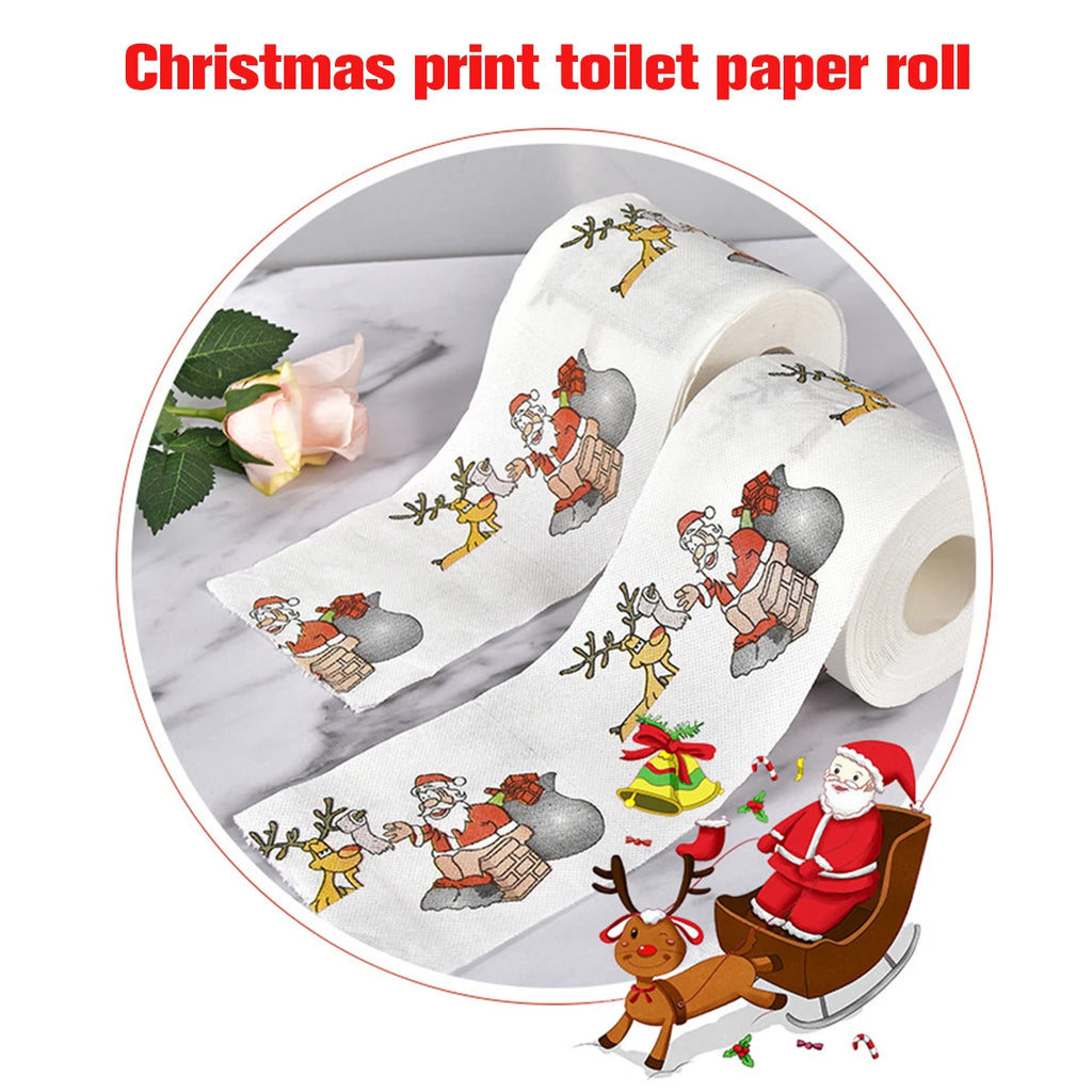 Papel higiénico navideño de Papá Noel, decoración de Feliz Navidad para el hogar 2025, decoración de Navidad, regalo de Año Nuevo