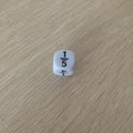 Juego de 10 dados de números fraccionarios blancos/verdes/rojos, accesorio de juego educativo, 16*16 mm