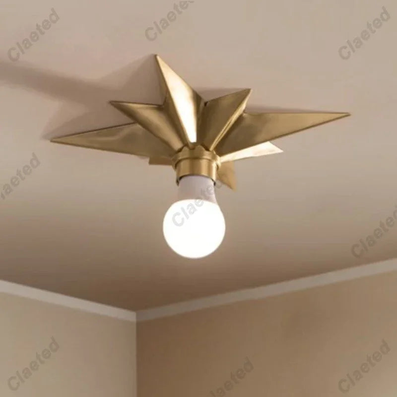 Lámpara de pared creativa con forma de estrella, lámpara de pared LED para sala de estar de lujo, dormitorio, cabecera, hoteles, fondo, aplique de pared decorativo para el hogar