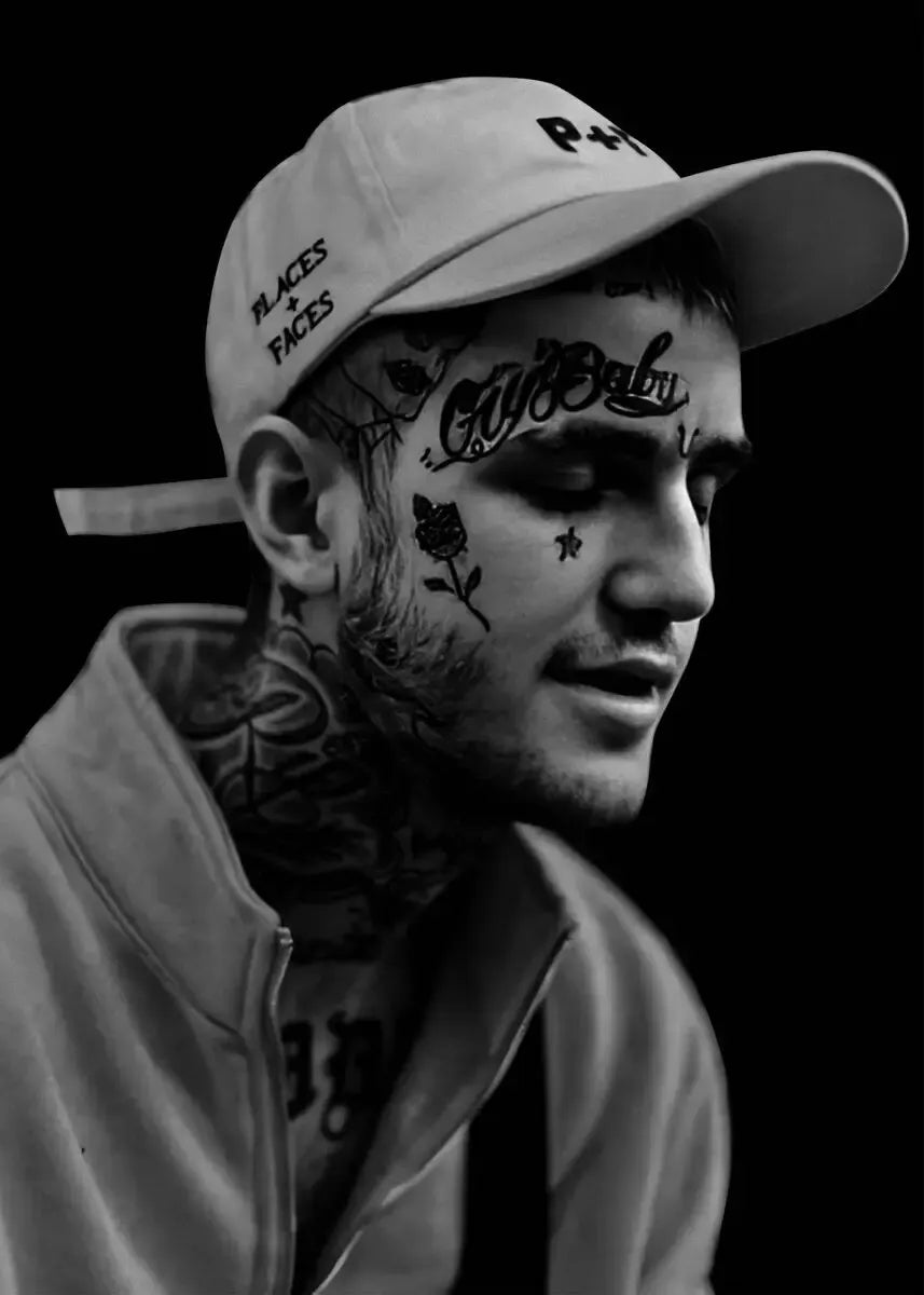 Lil Peep Retro Poster - Vintage Black & White Canvas Wall Art for Hip Hop Fans, Room Decor Aesthetic