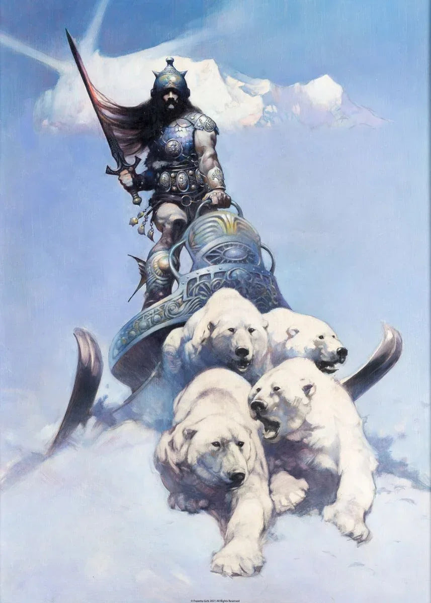 Classic Vintage Wall Art, Frank Frazetta Wall Art, HD Canvas Printed Poster, Home Living Room Bedroom Decor Wall Painting