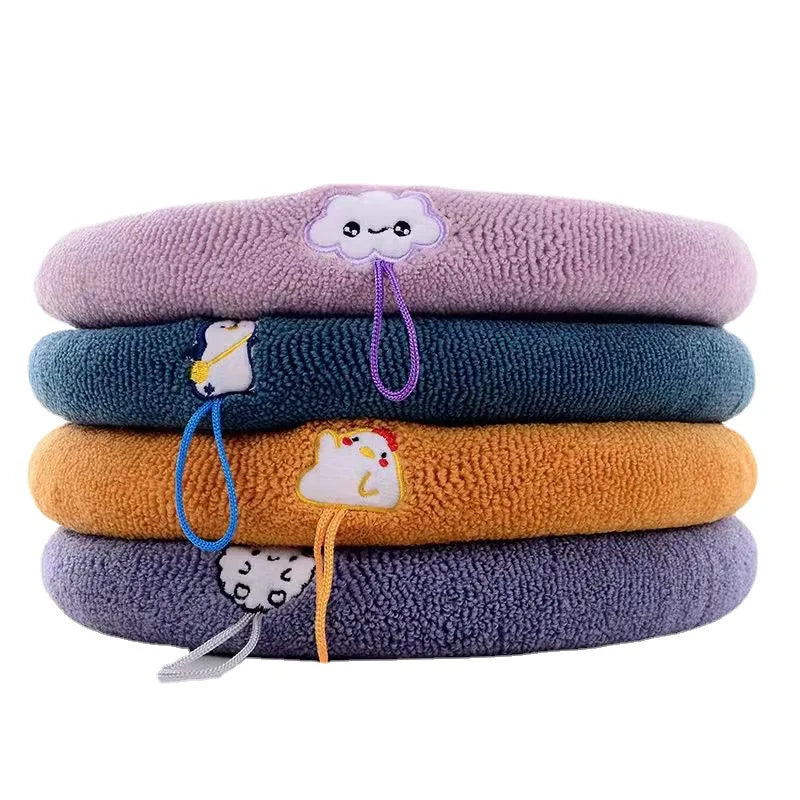 Funda de asiento de inodoro cálida de invierno, alfombrilla de inodoro para baño con asa, cojín grueso suave lavable, accesorios para calentador de inodoro