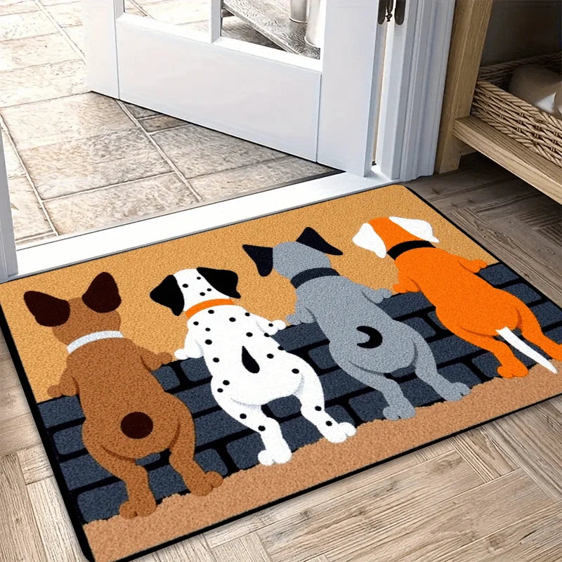 Tapis de dessin animé VIKAMA quatre chiots paillasson tapis de bienvenue tapis de salon pour chambre à coucher tapis d'extérieur décoration de la maison