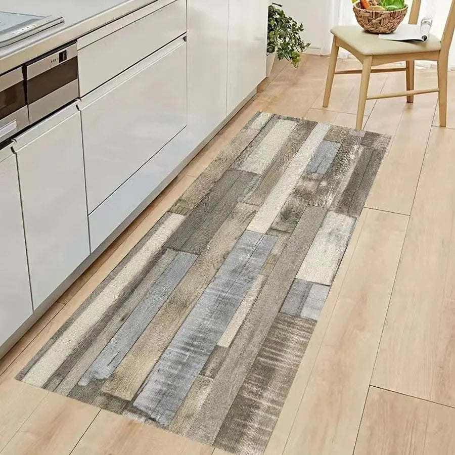 VIKAMA 1/2PCS Tapis de Cuisine Moderne Simple Ensemble de Tapis Longue Bande Absorbant l'Huile Tapis de Pied Absorbant Tapis de Porte de Salle de Bain Domestique