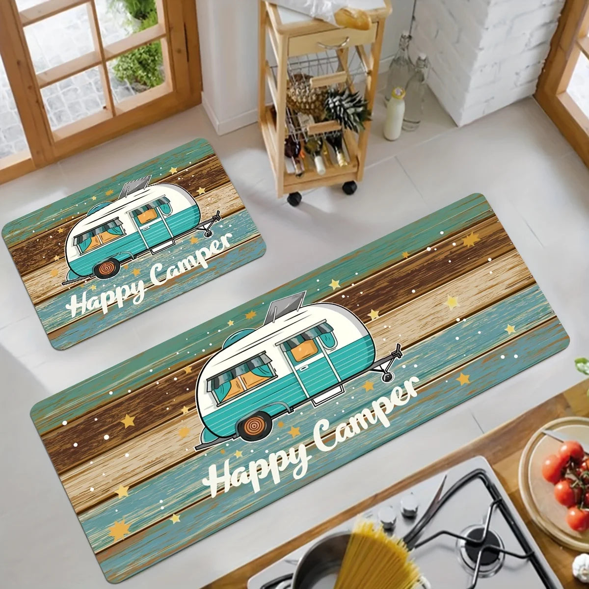 Alfombra de franela para coche con vetas de madera vintage VIKAMA, alfombra suave y cómoda para dormitorio, sala de estar, felpudo de entrada, decoración del hogar