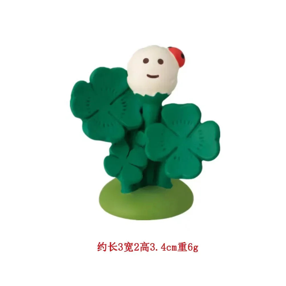 Escena de flores de primavera para decoración del hogar, serie de escenas de granja, juego de decoración para estanterías, adornos de muñecas de juguete para niños.