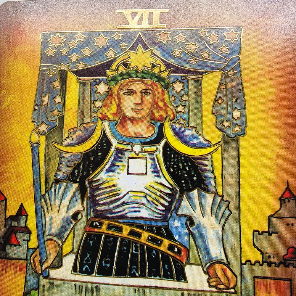 Nouvelle Arrivée Superbe Jeu de Cartes en Plastique Tarot Vintage 3D Luxe Cartes de Divination Imperméables Glaçées avec Effet Pailleté