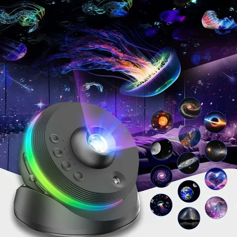 Proyector de estrellas de planetario 13 en 1, proyector de galaxias, luz nocturna estrellada, decoración de dormitorio, sala de juegos, fiesta, regalo para niños