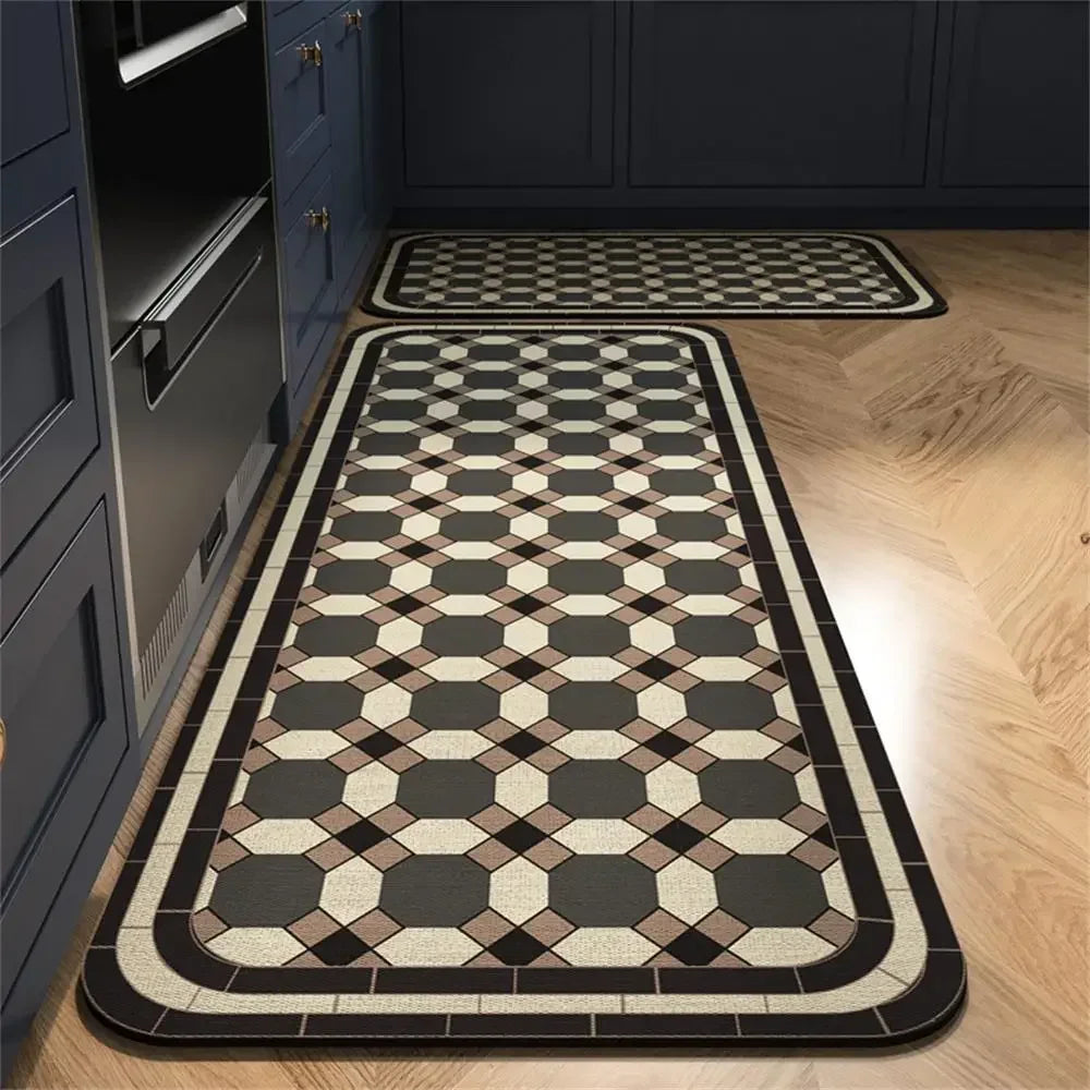 Alfombrilla de cocina VIKAMA de 1/2 piezas, antideslizante y fácil de mantener, decoración del hogar, alfombra para porche de entrada, alfombrilla para sala de estar