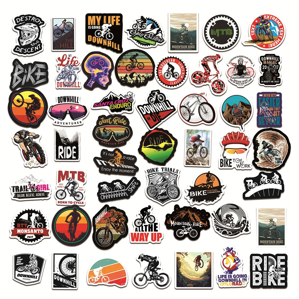 10/30/50/100PCS Pegatinas de graffiti para bicicleta de montaña MTB, para portátil, guitarra, equipaje, monopatín, coche, impermeables, geniales, calcomanías, juguetes para niños
