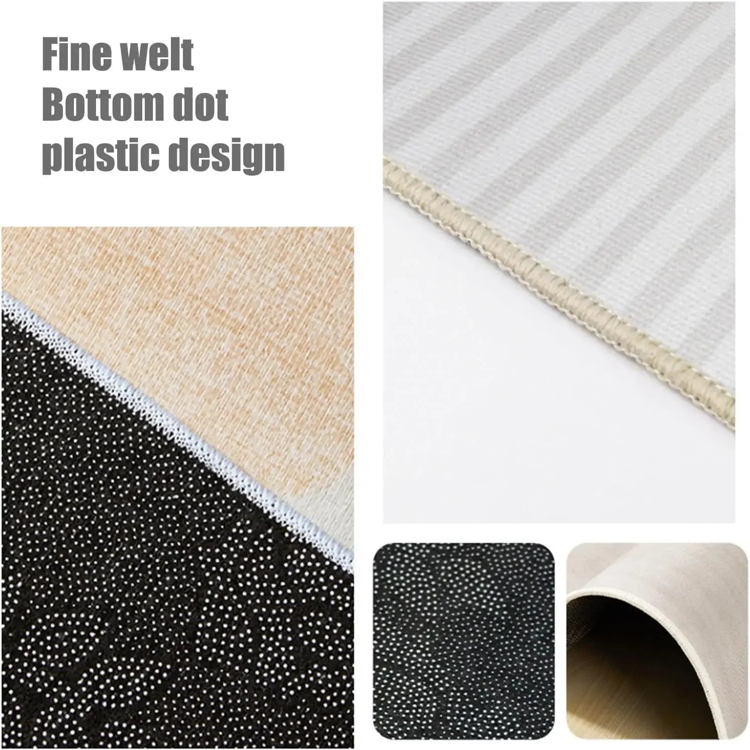 Tapis géométriques minimalistes VIKAMA – Idéaux pour les couloirs, les tapis de cuisine et les paillassons d'entrée – Décoration d'intérieur durable et facile d'entretien