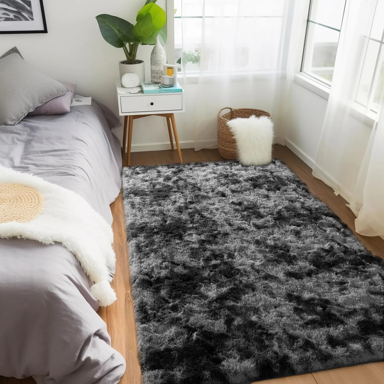 Alfombra para sala de estar VIKAMA, alfombrilla de felpa suave y esponjosa para dormitorio, sala de juegos de guardería, dormitorio, decoración del hogar