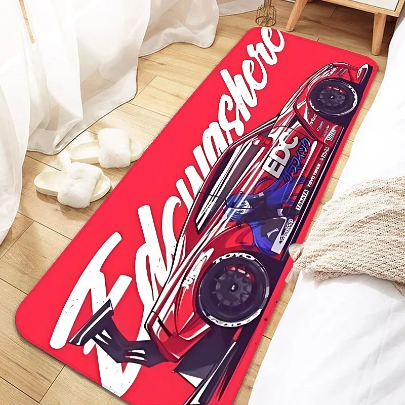 VIKAMA Alfombra Cool Racing Antideslizante Suave para Dormitorio Mesita de Noche Alfombras de Ventana Mantas Pasillo Alfombrillas de Piso Decoración del Hogar