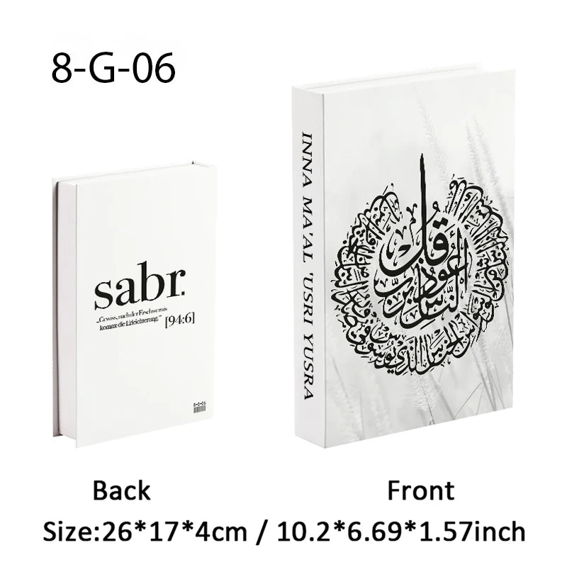 Islamic Decorative Books Kaaba Mosque Luxury Fake Book Storage Box Interior Decoration Coffee Table Bedroom Ornaments Room Decor