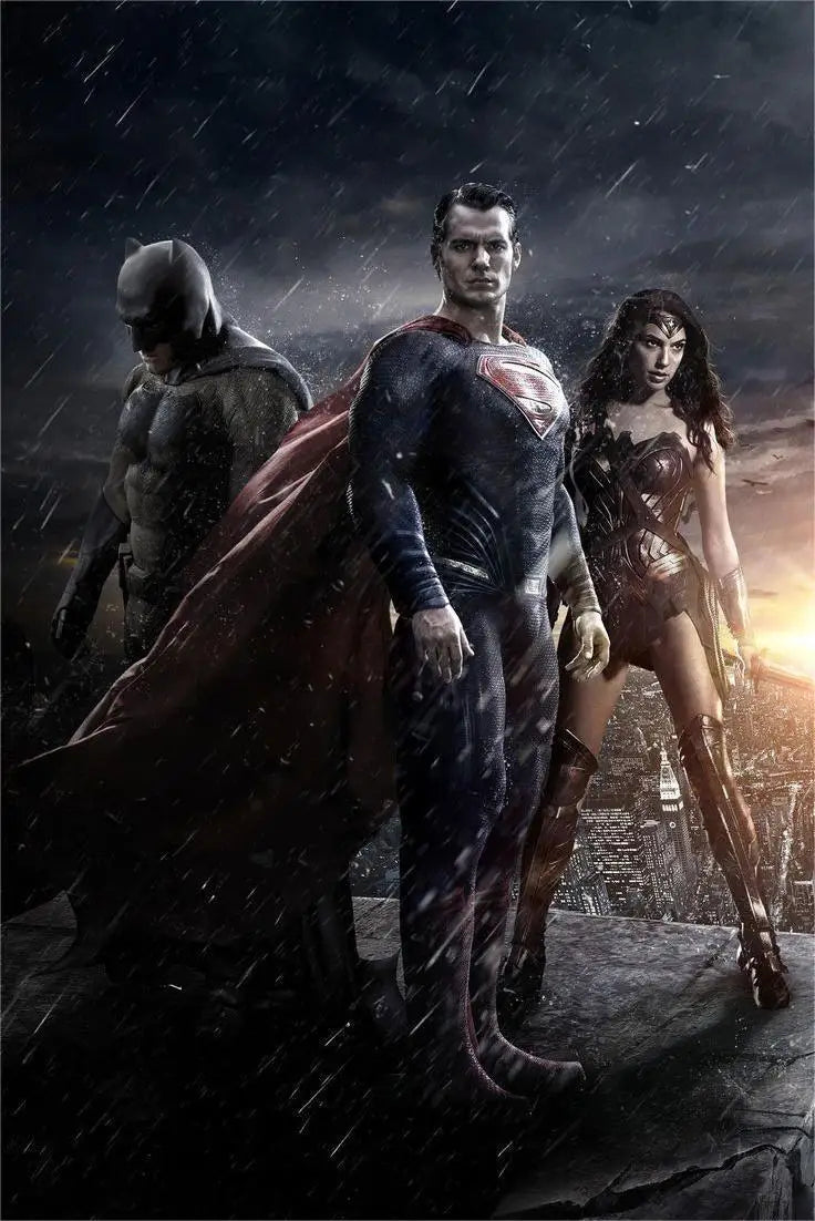 Superman et Batman Super-héros Justice League DC Film Affiches Peinture sur toile Art mural moderne pour salon Décoration intérieure