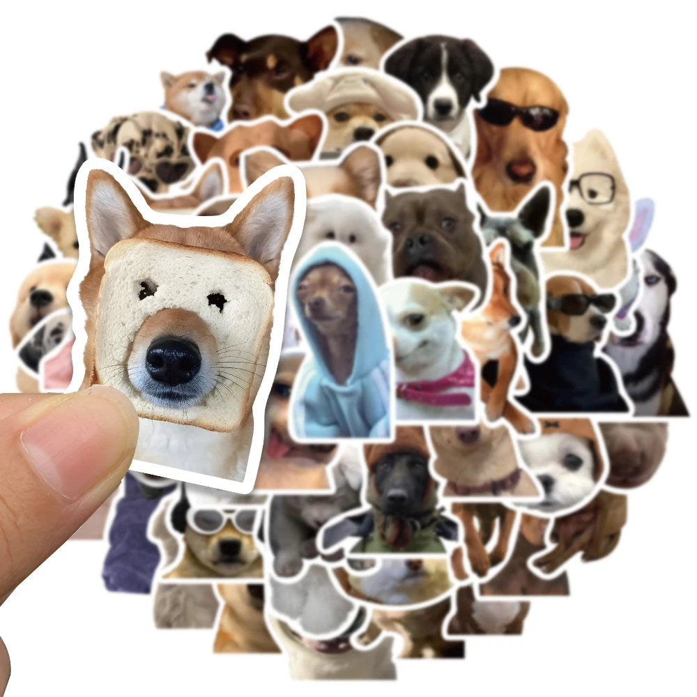 10/30/50/100 autocollants amusants et mignons pour chien et chat, autocollants de dessin animé Kawaii pour skateboard, ordinateur portable, bagages, téléphone, voiture, jouet