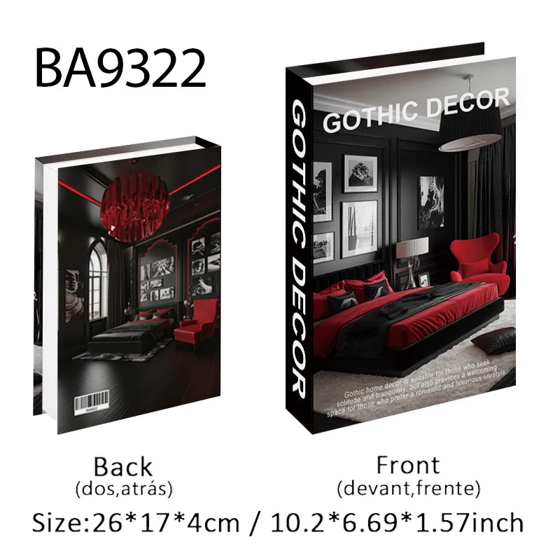 Gothic Interior Decoration Decorative Books Open Luxury Fake Book Storage Box Home Decor Boho Monet Coffee Table Shelf Ornaments