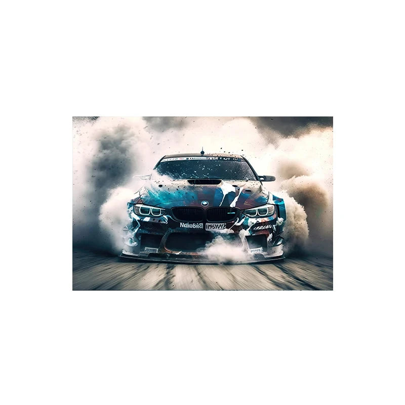 Large Size Retro Sports Car Poster Classic Luxury Racing Graffiti Canvas Painting Supercar Watercolor Wall Art Room Home Decor
