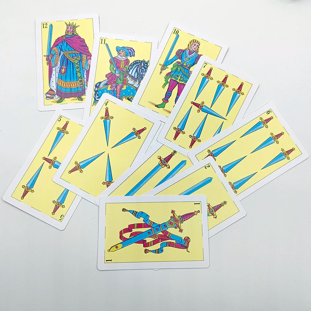 Cartes à jouer de poker en PVC étanche de qualité supérieure 62x95mm, jeu de 40 cartes espagnoles, cartes de jeu pour fête de famille