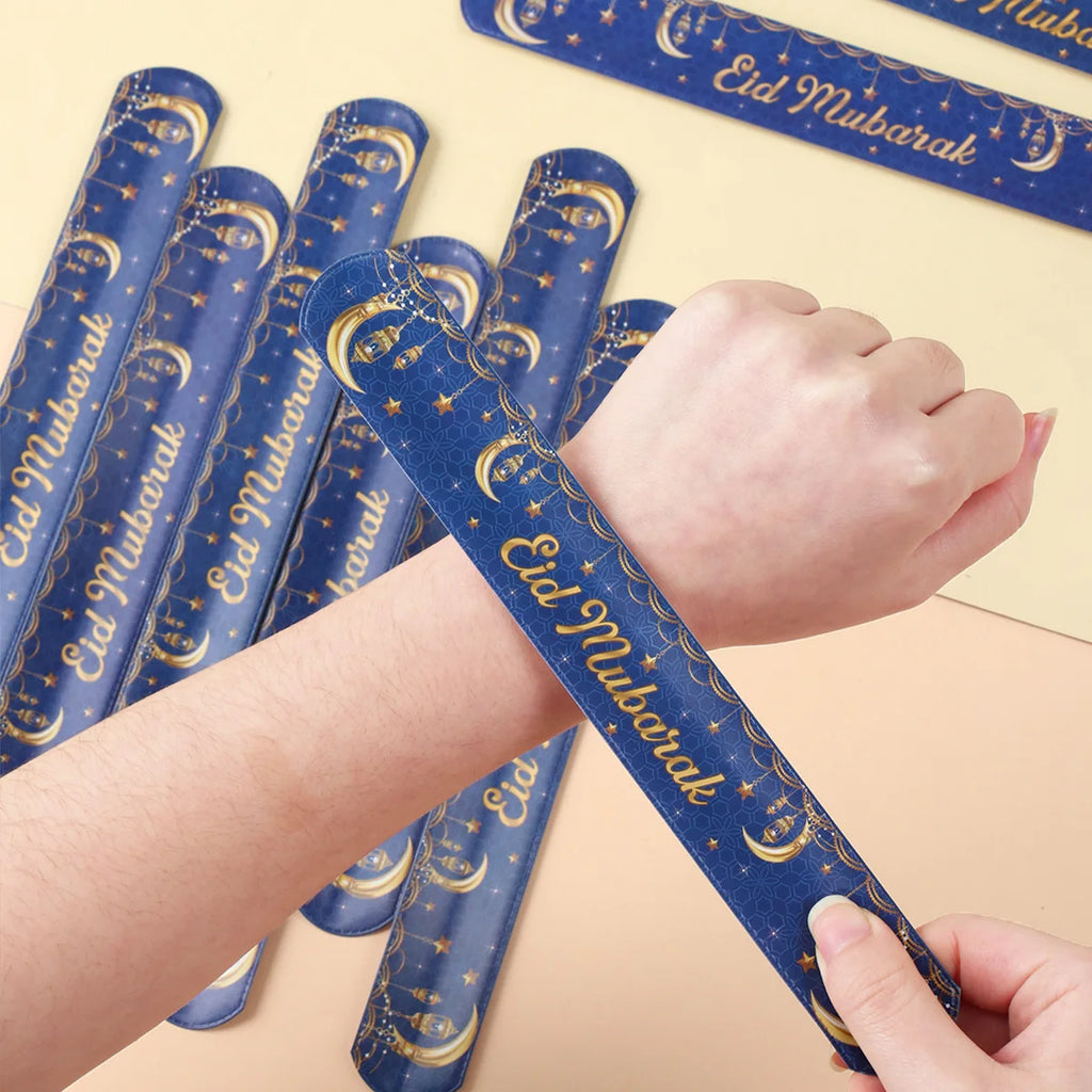 Bracelet à claquer EID Mubarak, décorations de Ramadan pour la maison 2025, cadeaux islamiques musulmans pour la fête de l'Aïd al-Adha