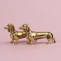 Estatua de perro salchicha de cobre puro, figuras vintage de latón, decoración del hogar, adorno de escritorio, miniaturas, artesanías antiguas para mascotas de té, regalos