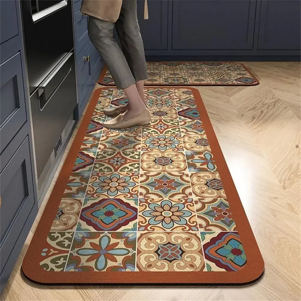 Alfombrilla de cocina VIKAMA de 1/2 piezas, antideslizante y fácil de mantener, decoración del hogar, alfombra para porche de entrada, alfombrilla para sala de estar