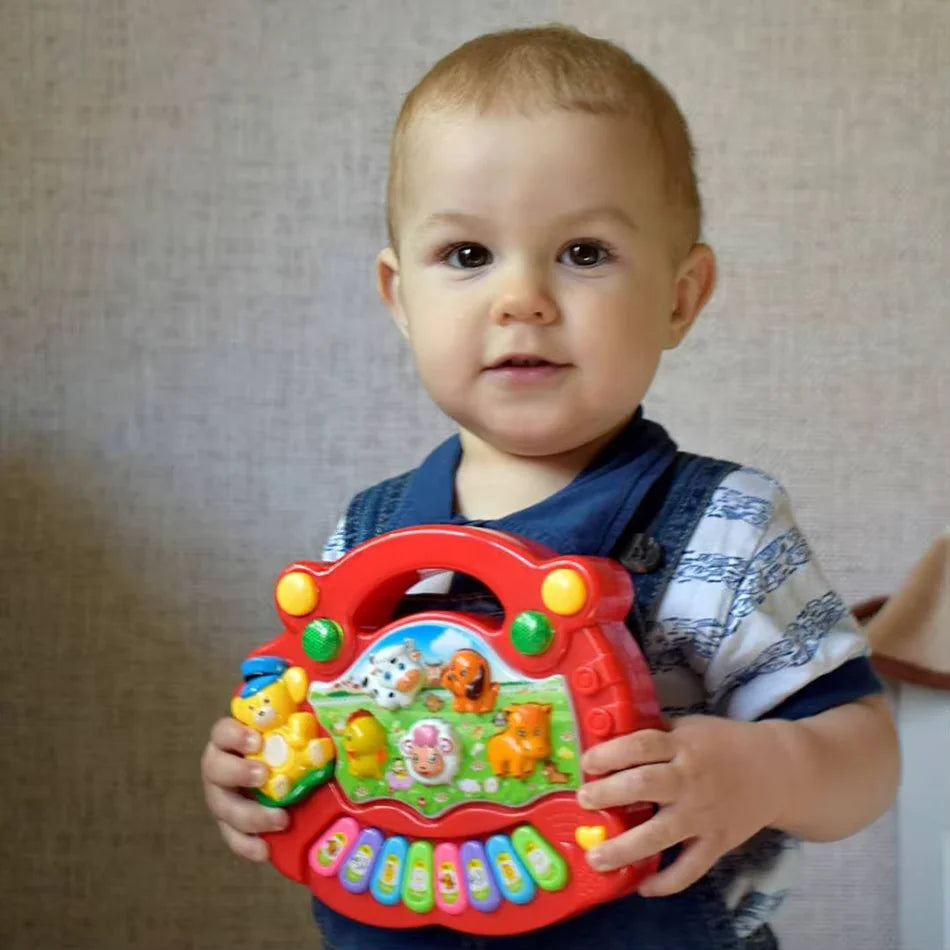 Juguete Musical para Bebés con Sonidos de Animales Teclado de Piano para Niños Instrumento Musical Eléctrico con Luces Intermitentes Juguetes Educativos Tempranos para Niños