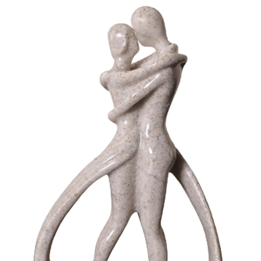 Statue abstraite de couple, objets d'artisanat, figurine de bureau, collection, statue d'amoureux enlacés pour étagère, mariage, maison, bibliothèque, bureau
