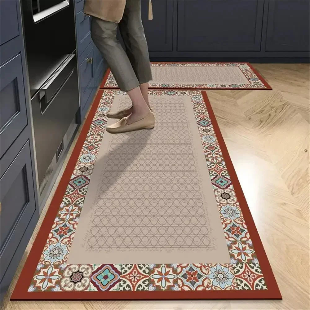 Alfombrilla de cocina VIKAMA de 1/2 piezas, antideslizante y fácil de mantener, decoración del hogar, alfombra para porche de entrada, alfombrilla para sala de estar