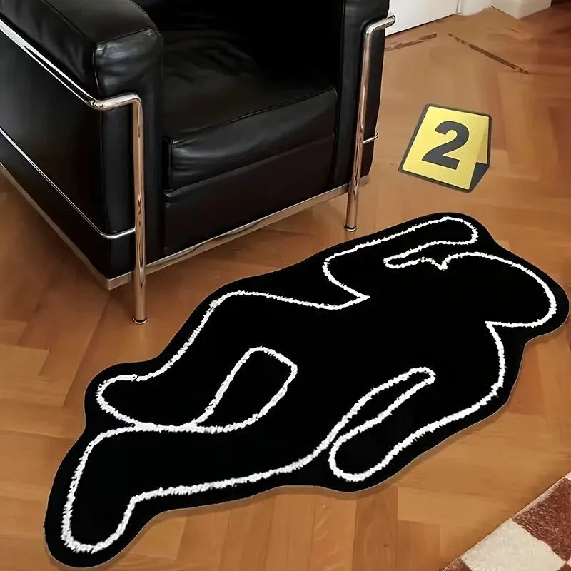 VIKAMA Tapis anti-dérapant en forme humaine, pour entrée, salon, chambre à coucher, décoration intérieure