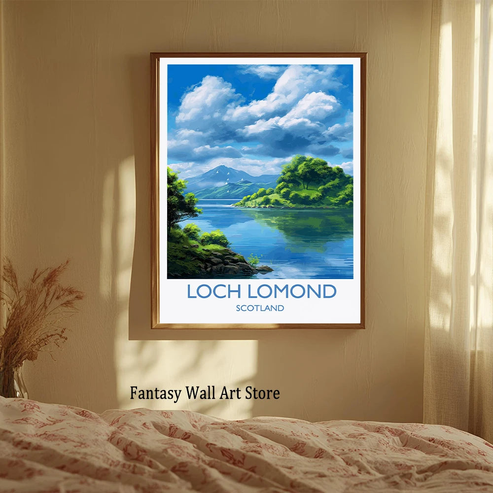Escocia Tierras Altas St Andrews Edimburgo Glencoe Póster de Viaje Escocia Paisaje Estético Decoración de Pared Impresiones en Lienzo Regalo de Viaje