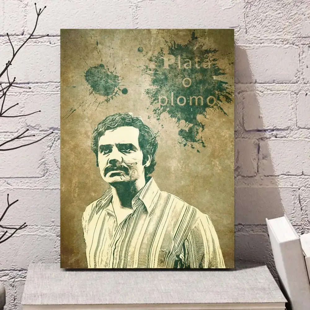 Classic Vintage , Wall Art, Drug Lords TV Series Pablo Escobar, Canvas Printed Poster, Home Living Room Bedroom Decoration