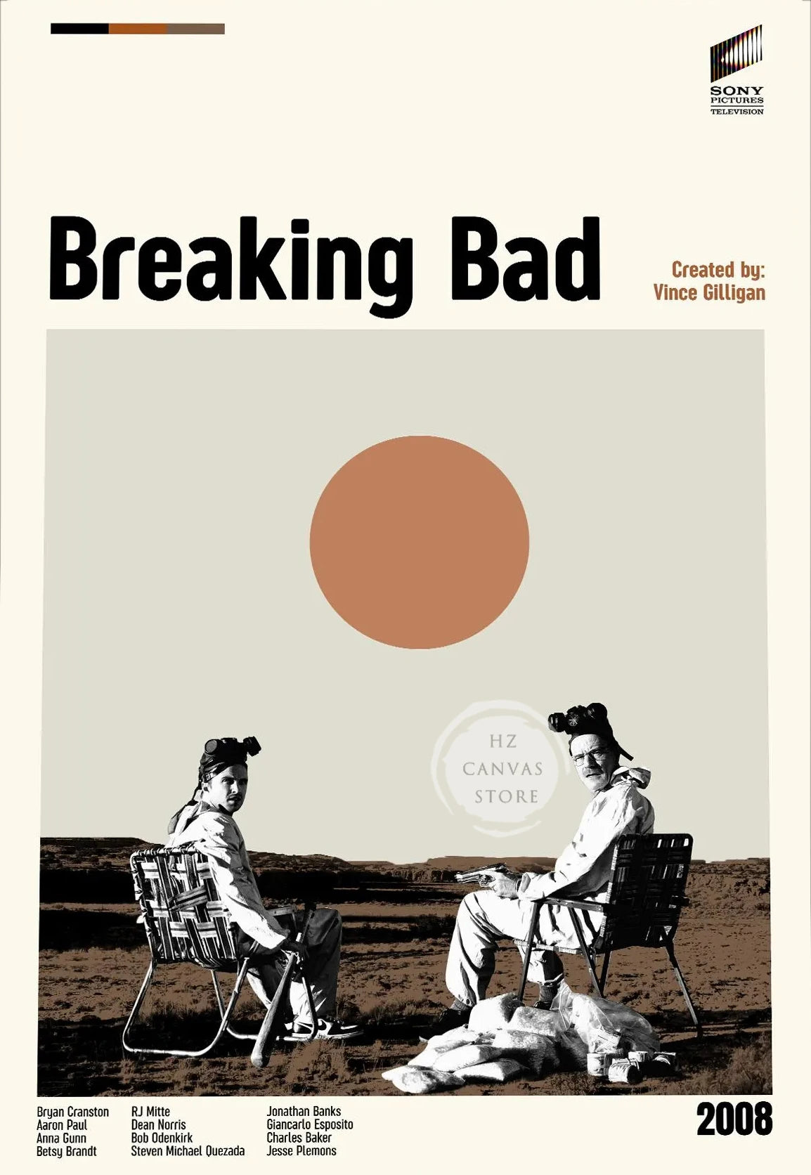 Juego de carteles de películas de series de TV Breaking Bad Cars Fight Club Estilo moderno de mediados de siglo Minimalista Retro Vintage Lienzo Impresión Arte para sala de estar