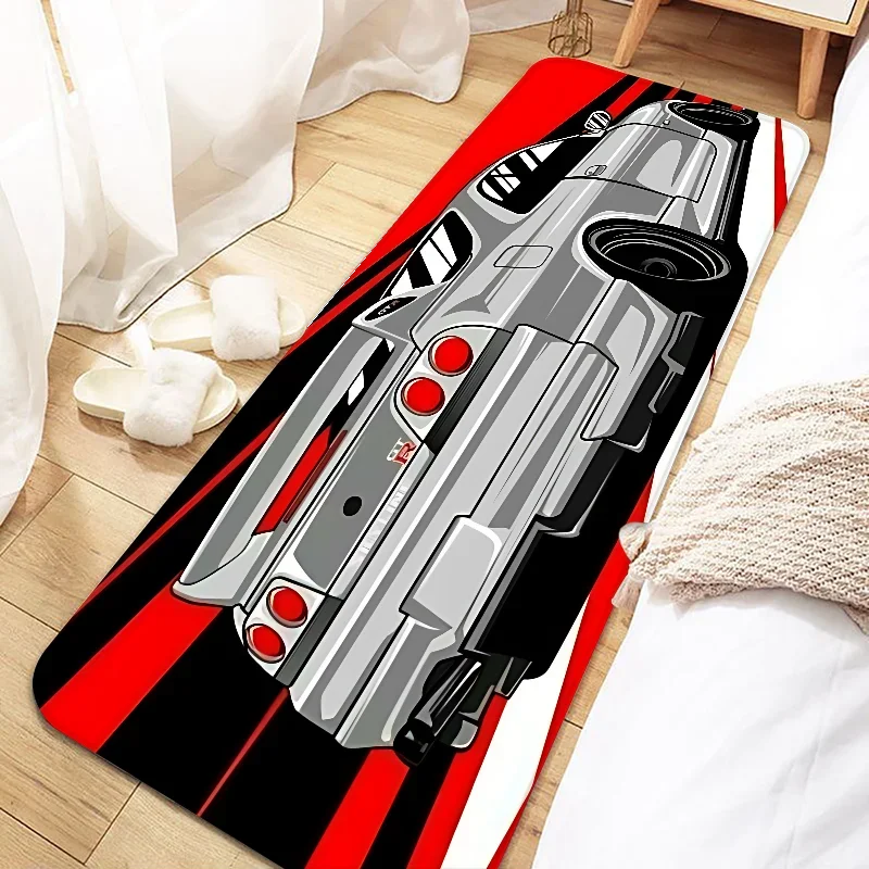 VIKAMA Alfombra Cool Racing Antideslizante Suave para Dormitorio Mesita de Noche Alfombras de Ventana Mantas Pasillo Alfombrillas de Piso Decoración del Hogar
