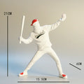 Décoration intérieure Résine Rue Art Abstrait Statue Sculpture Figurine Jouet Figure de Baseball Décoration de la Maison du Bureau